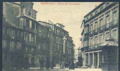 POSTAL ANTIGUA DE GALICIA - SANTIAGO DE COMPOSTELA - PLAZA DE CERVANTES