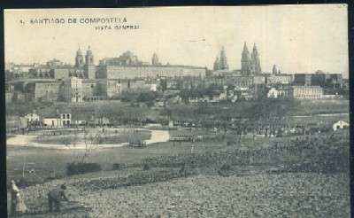 POSTAL ANTIGUA DE GALICIA - SANTIAGO DE COMPOSTELA Nº 4 VISTA GENERAL