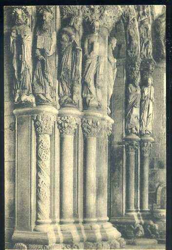 POSTAL ANTIGUA DE GALICIA - SANTIAGO DE COMPOSTELA  - CATEDRAL PORTICO DE LA GLORIA GRUPO DE APOSTOLES
