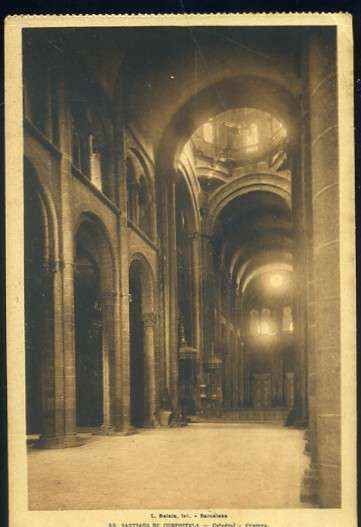 POSTAL ANTIGUA DE SANTIAGO DE COMPOSTELA Nº 48 CATEDRAL CRUCERO