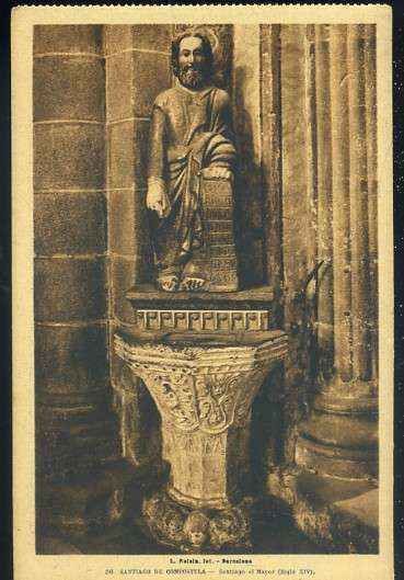 POSTAL ANTIGUA DE SANTIAGO DE COMPOSTELA Nº 56 SANTIAGO EL MAYOR ( SIGLO XIV )