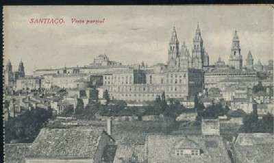 POSTAL ANTIGUA DE SANTIAGO DE COMPOSTELA - VISTA PARCIAL