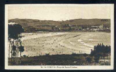POSTAL DE LA CORUÑA Nº 30 PLAYA DE SANTA CRISTINA