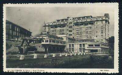 POSTAL DE LA CORUÑA Nº 87 LA SOLANA Y HOTEL FINISTERRE
