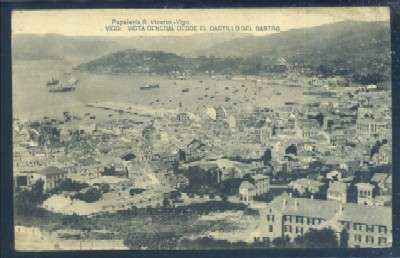 POSTAL ANTIGUA DE VIGO - VISTA GENERAL DESDE EL CASTILLO DEL CASTRO