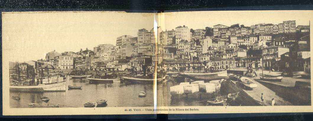 POSTAL ANTIGUA DE VIGO - VISTA PANORAMICA DE LA RIBERA DEL BERBES Nº 44-45