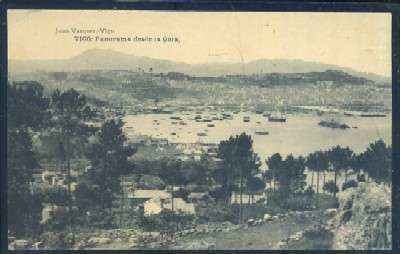 POSTAL ANTIGUA DE VIGO - PANORAMICA DESDE LA GUIA