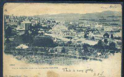POSTAL ANTIGUA DE VIGO Nº 37 VISTA GENERAL CON LA ESCUADRA INGLESA