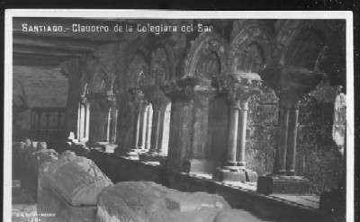 POSTAL DE SANTIAGO DE COMPOSTELA - CLAUSTRO DE LA COLEGIATA DEL SAR