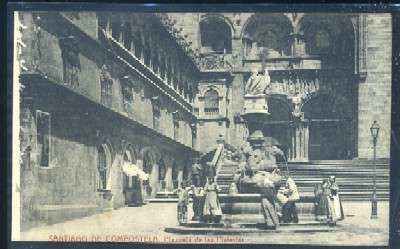 POSTAL ANTIGUA DE LA CORUÑA - SANTIAGO DE COMPOSTELA PLAZUELA DE LAS PLATERIAS  Nº 401