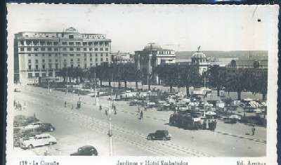 POSTAL DE LA CORUÑA - JARDINES Y HOTEL EMBAJADOR Nº 139