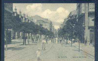 POSTAL ANTIGUA DE LA CORUÑA - CALLE DE SAN ANDRES