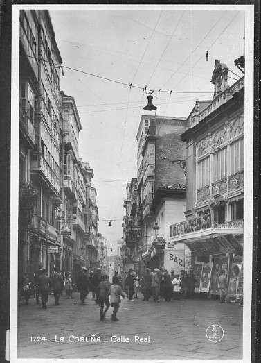 POSTAL ANTIGUA DE LA CORUÑA - 1724 CALLE REAL