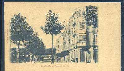 POSTAL ANTIGUA DE LA CORUÑA - PLAZA DE ORENSE Nº 2