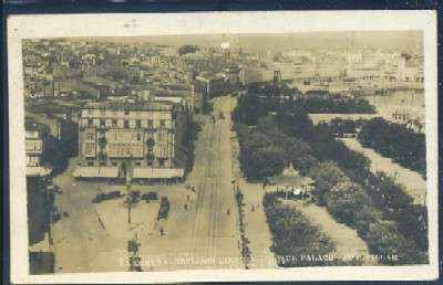 POSTAL ANTIGUA DE LA CORUÑA - OBELISCO LINARES Y HOTEL PALACE