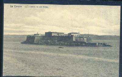 POSTAL ANTIGUA DE LA CORUÑA - CASTILLO DE SAN ANTON