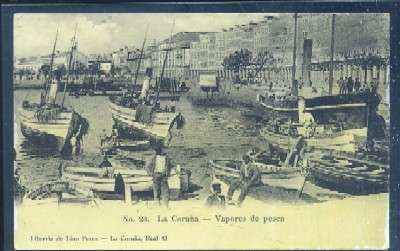 POSTAL ANTIGUA DE LA CORUÑA - VAPORES DE PESCA Nº 23
