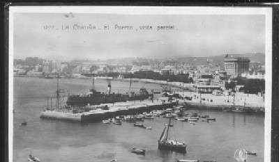POSTAL ANTIGUA DE LA CORUÑA - EL PUERTO. VISTA PARCIAL Nº 1722
