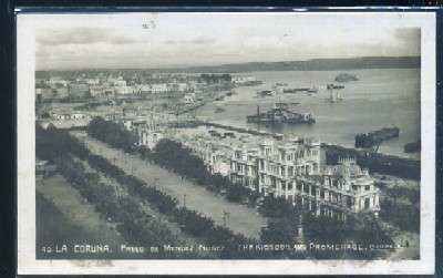 POSTAL ANTIGUA DE LA CORUÑA - PASEO DE MENDEZ NUÑEZ