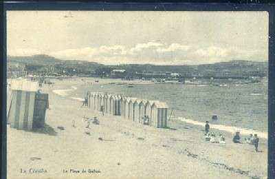 POSTAL ANTIGUA DE LA CORUÑA - LA PLAYA DE BAÑOS