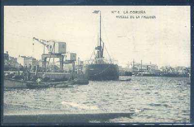 POSTAL ANTIGUA DE LA CORUÑA Nº 8 MUELLE DE LA PALLOZA