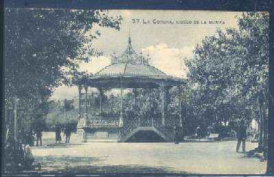 POSTAL ANTIGUA DE LA CORUÑA Nº 27 KIOSKO DE LA MUSICA