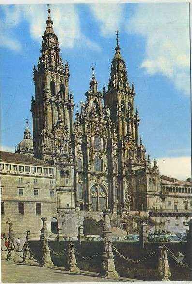 POSTAL DE SANTIAGO DE COMPOSTELA - CATEDRAL. FACHADA DEL OBRADOIRO SIGLO Xlll Nº 2055