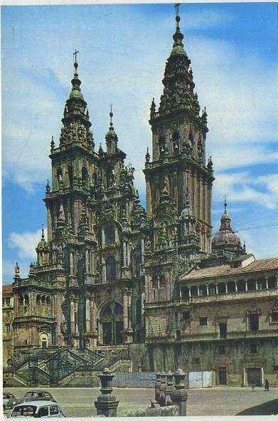 POSTAL DE SANTIAGO DE COMPOSTELA - CATEDRAL. FACHADA DEL OBRADOIRO SIGLO Xlll Nº 2026