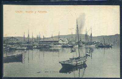 POSTAL ANTIGUA DE VIGO - MUELLE Y ADUANA