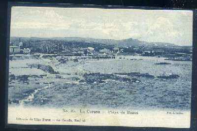 POSTAL ANTIGUA DE LA CORUÑA - PLAYA DE BAÑOS Nº 35