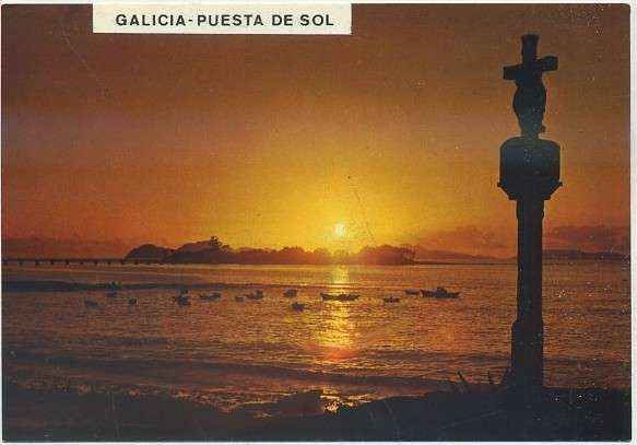 POSTAL DE GALICIA. PUESTA DEL SOL  Nº 3128