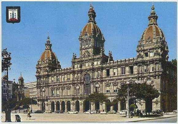 POSTAL DE LA CORUÑA. PALACIO MUNICIPAL Nº 17