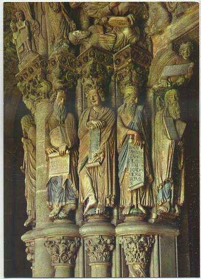 POSTAL DE SANTIAGO DE COMPOSTELA. CATEDRAL. PORTICO DE LA GLORIA DE LOS PROFETAS Nº 2040