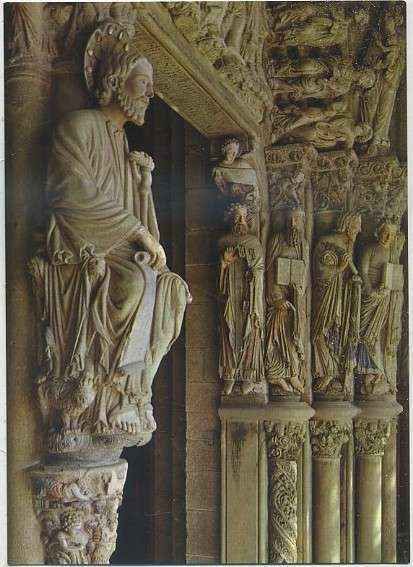 POSTAL DE SANTIAGO DE COMPOSTELA. CATEDRAL. PORTICO DE LA GLORIA Nº 2035