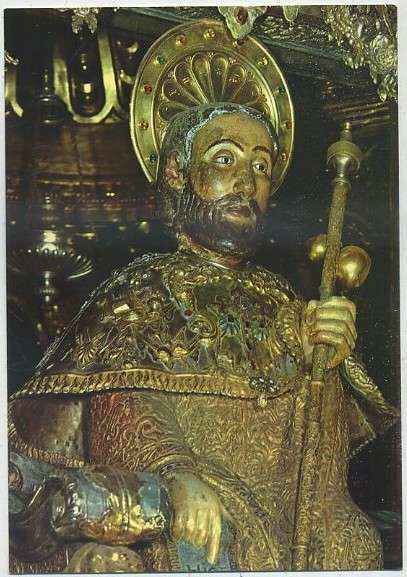 POSTAL DE SANTIAGO DE COMPOSTELA. CATEDRAL. IMAGEN DEL APOSTOL