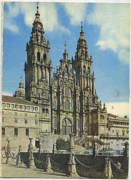 POSTAL DE SANTIAGO DE COMPOSTELA. CATEDRAL. FACHADA DEL OBRADOIRO Nº 2055