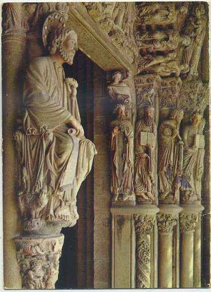 POSTAL DE SANTIAGO DE COMPOSTELA. CATEDRAL. PORTICO DE LA GLORIA