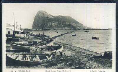 POSTAL DE GIBRALTAR - 100 ROCK FROM SPANISH BEACH