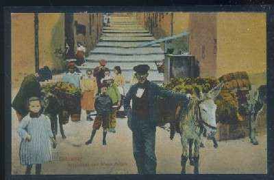 POSTAL ANTIGUA DE GIBRALTAR - ARTICHOKES AND WATER SELLERS
