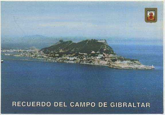 POSTAL DE GIBRALTAR. VISTA AEREA DEL PEÑON Nº 34