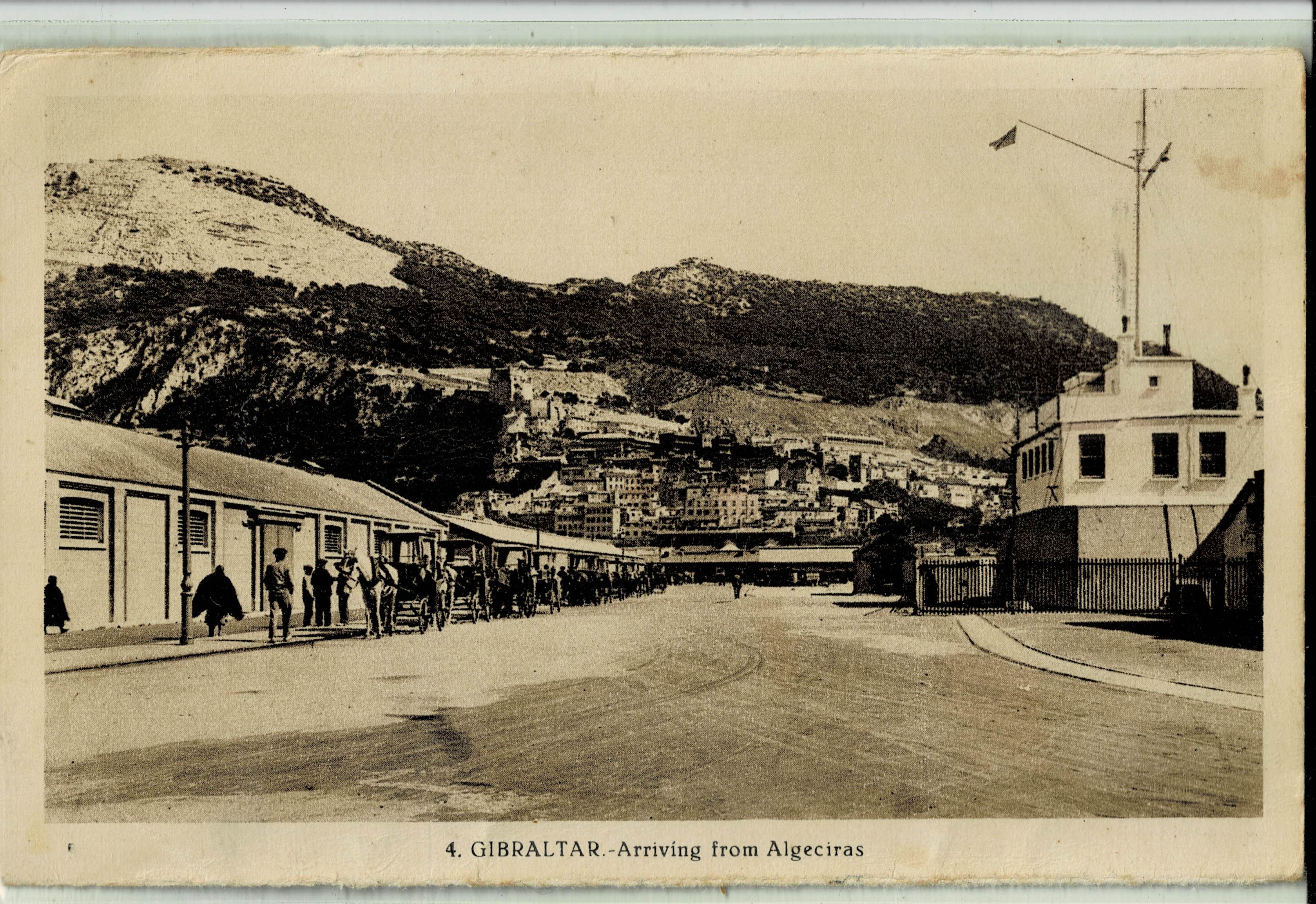 POSTAL ANTIGUA DE GIBRALTAR. ARRIVING FROM ALGECIRAS
