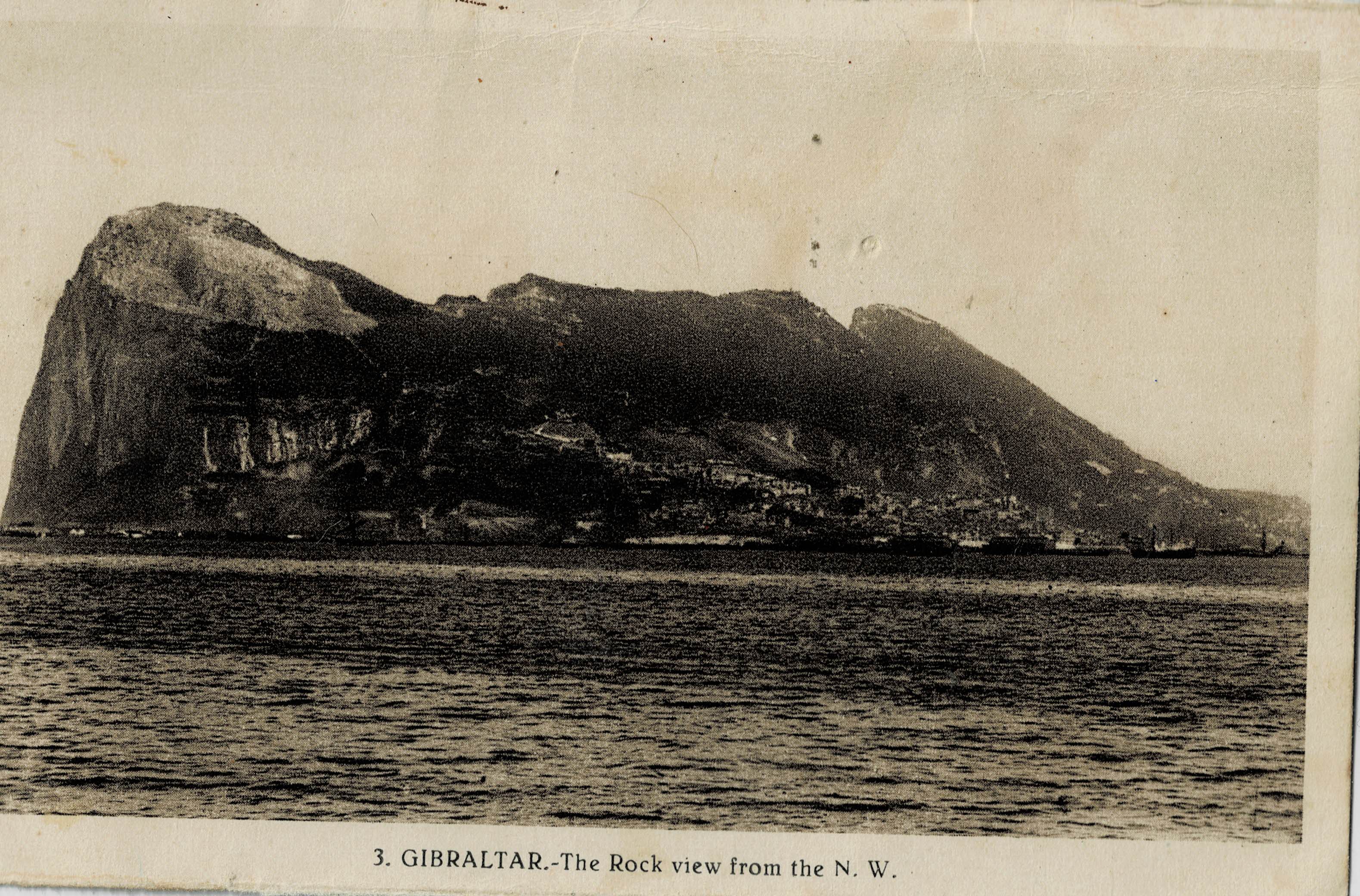 POSTAL ANTIGUA DE GIBRALTAR. THE ROCK VIEW FROM THE N. W.