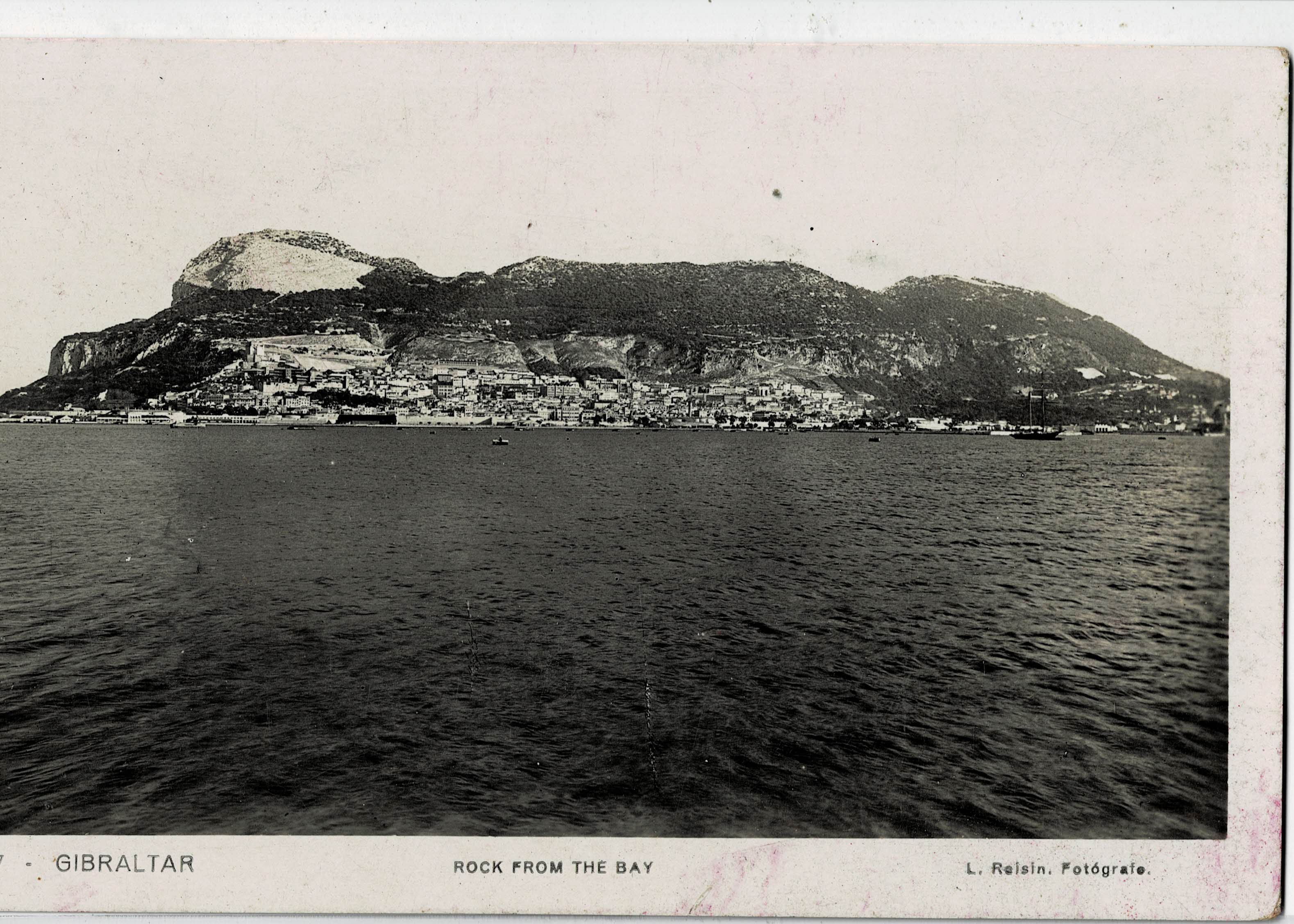 POSTAL ANTIGUA DE GIBRALTAR. ROCK FROM THE BAY