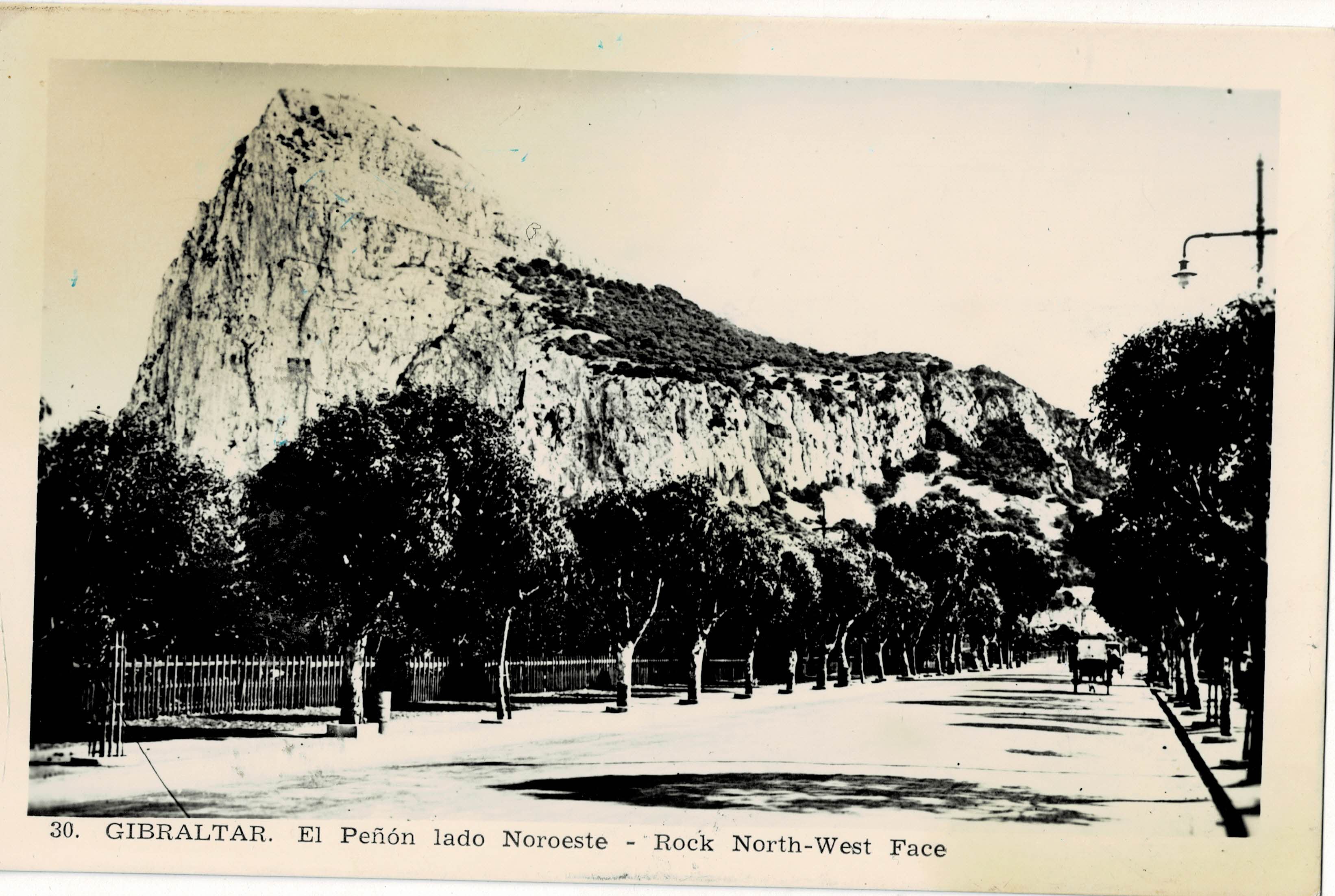 POSTAL ANTIGUA DE GIBRALTAR. EL PEÑON LADO NOROESTE