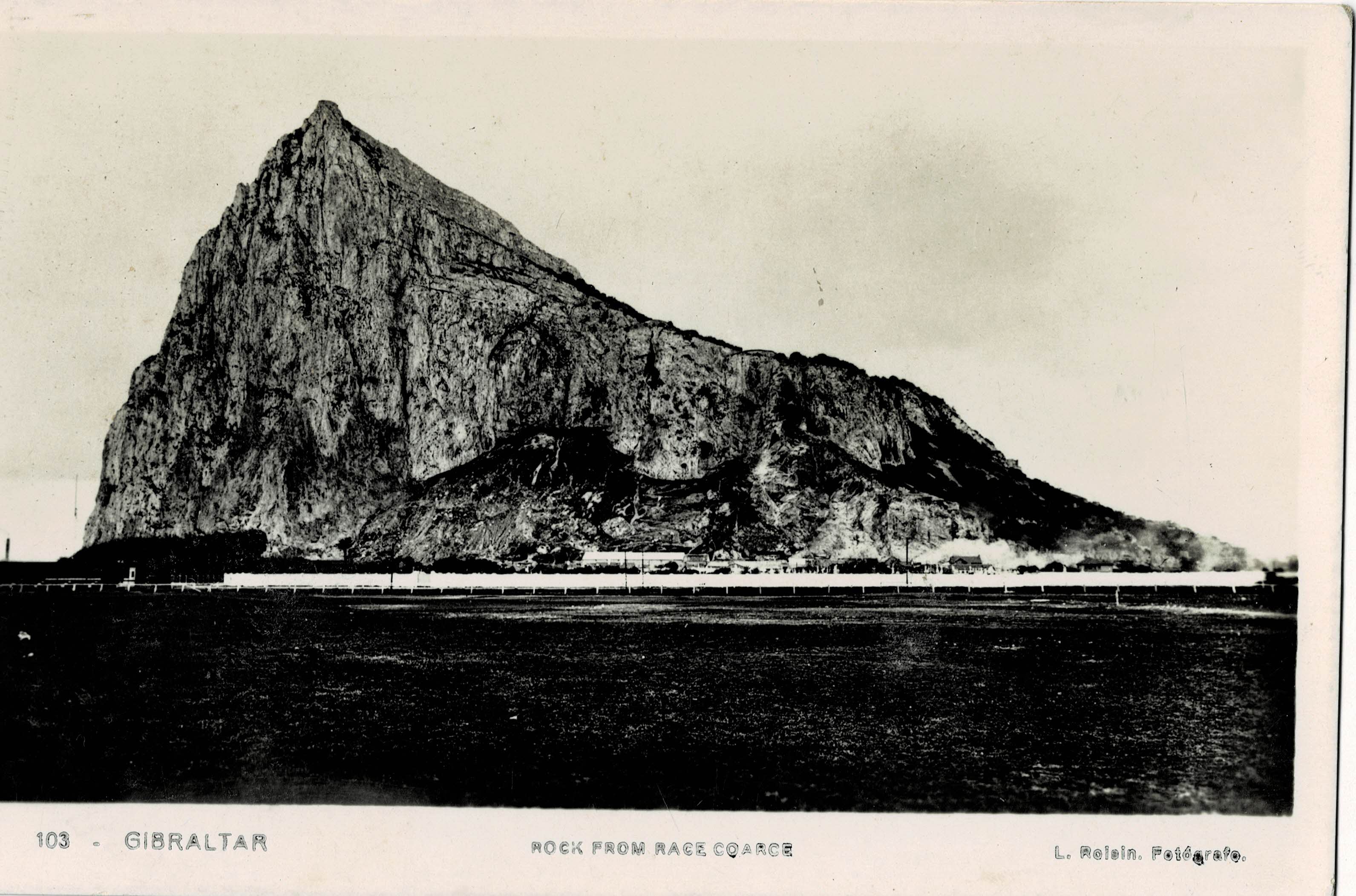 POSTAL ANTIGUA DE GIBRALTAR. ROCK FROM RACE COARCE