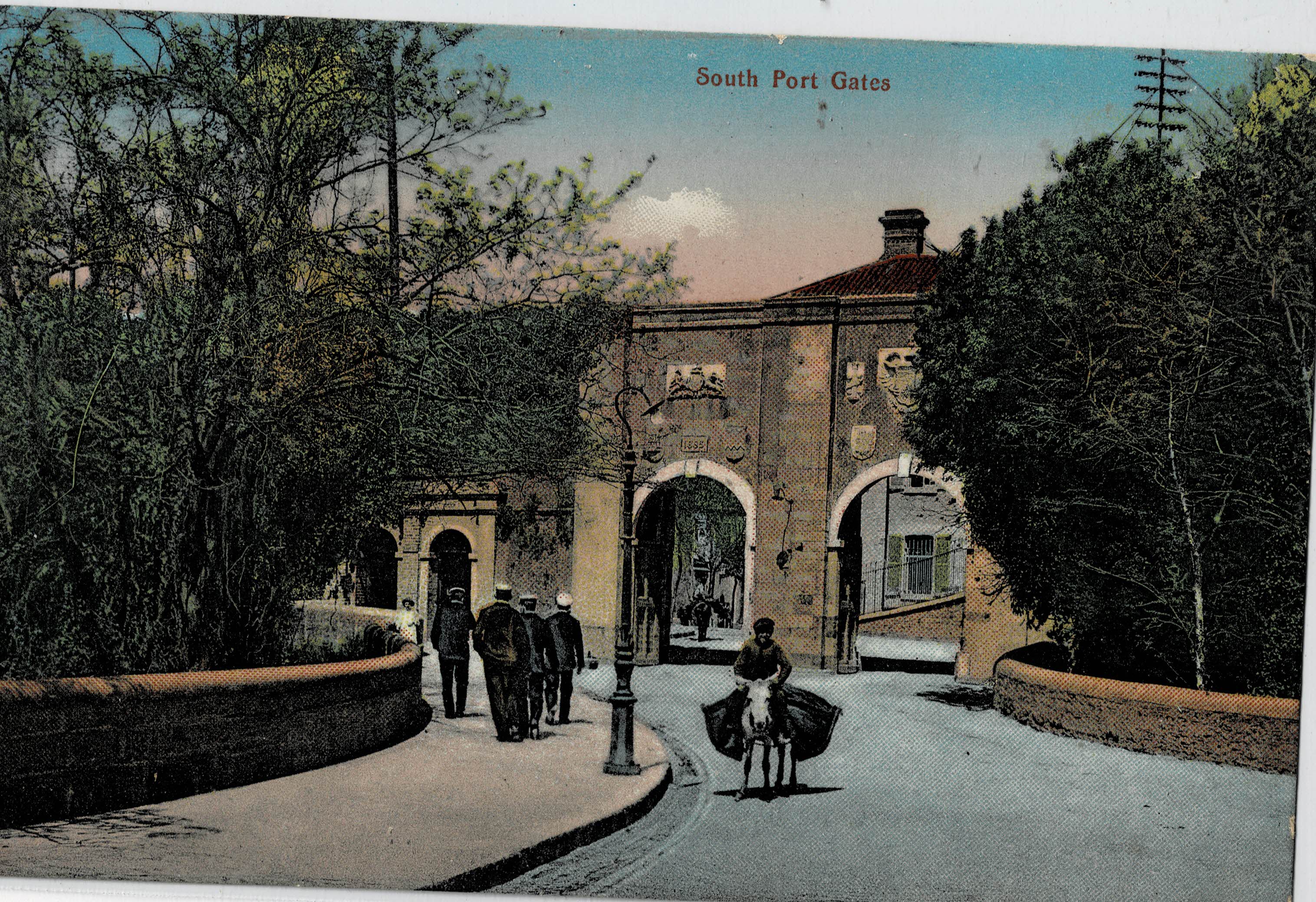 POSTAL ANTIGUA DE GIBRALTAR. SOUTH PORT GATES