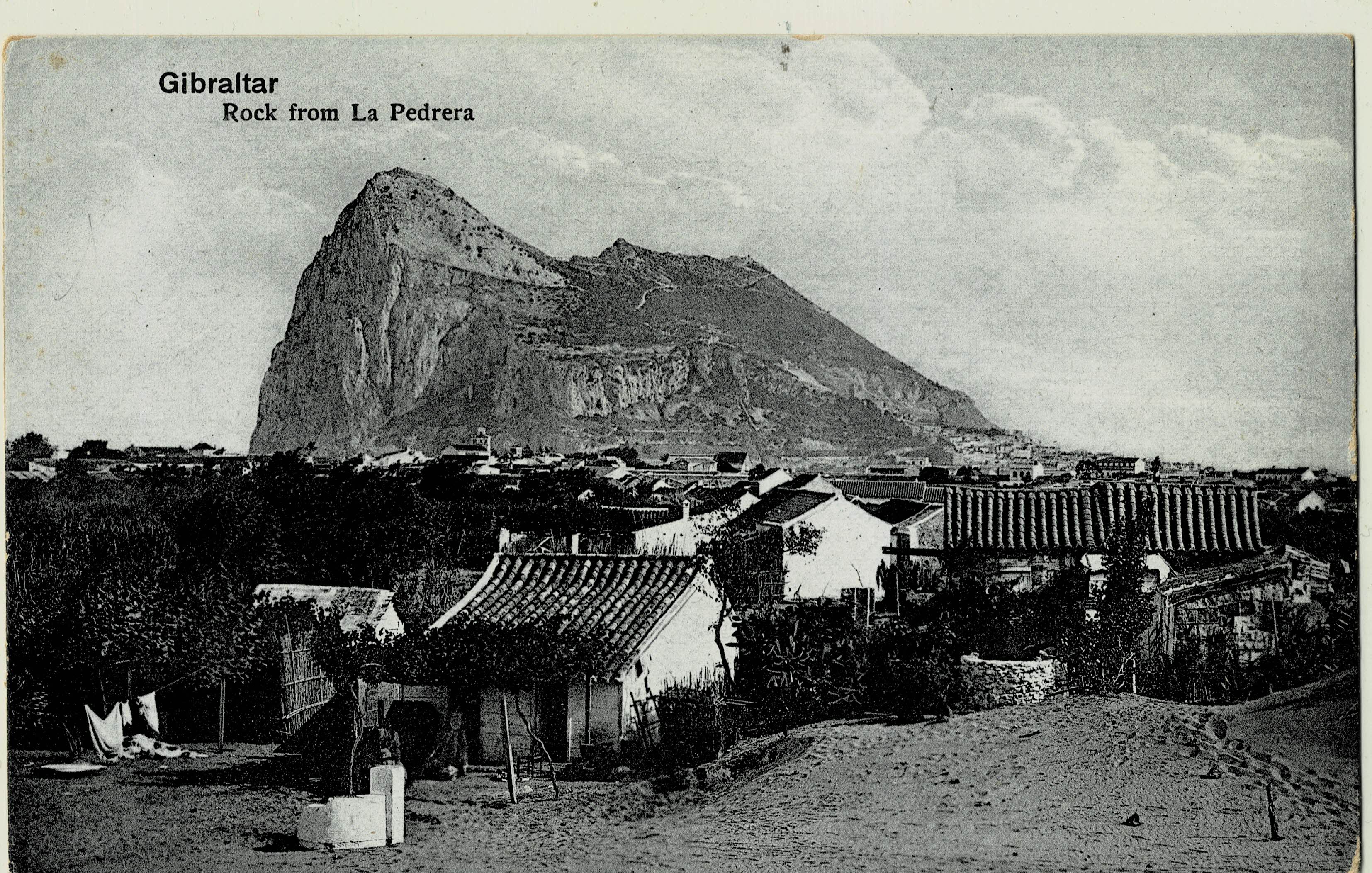 POSTAL ANTIGUA DE GIBRALTAR. ROCK FROM LA PEDRERA