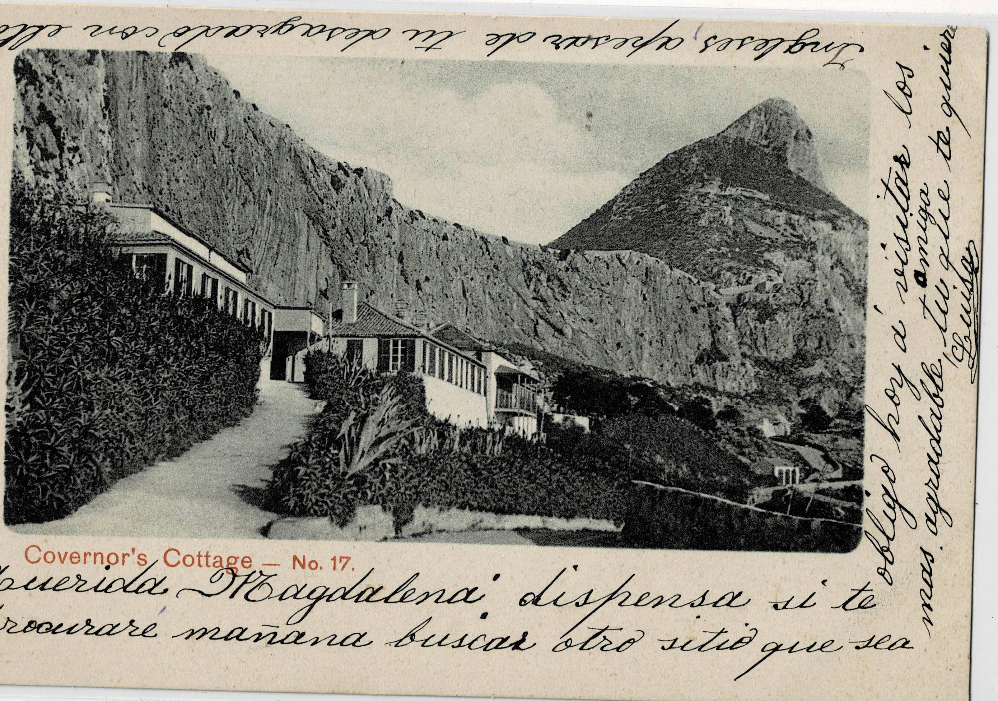 POSTAL ANTIGUA DE GIBRALTAR. COVERNOR'S COTTAGE