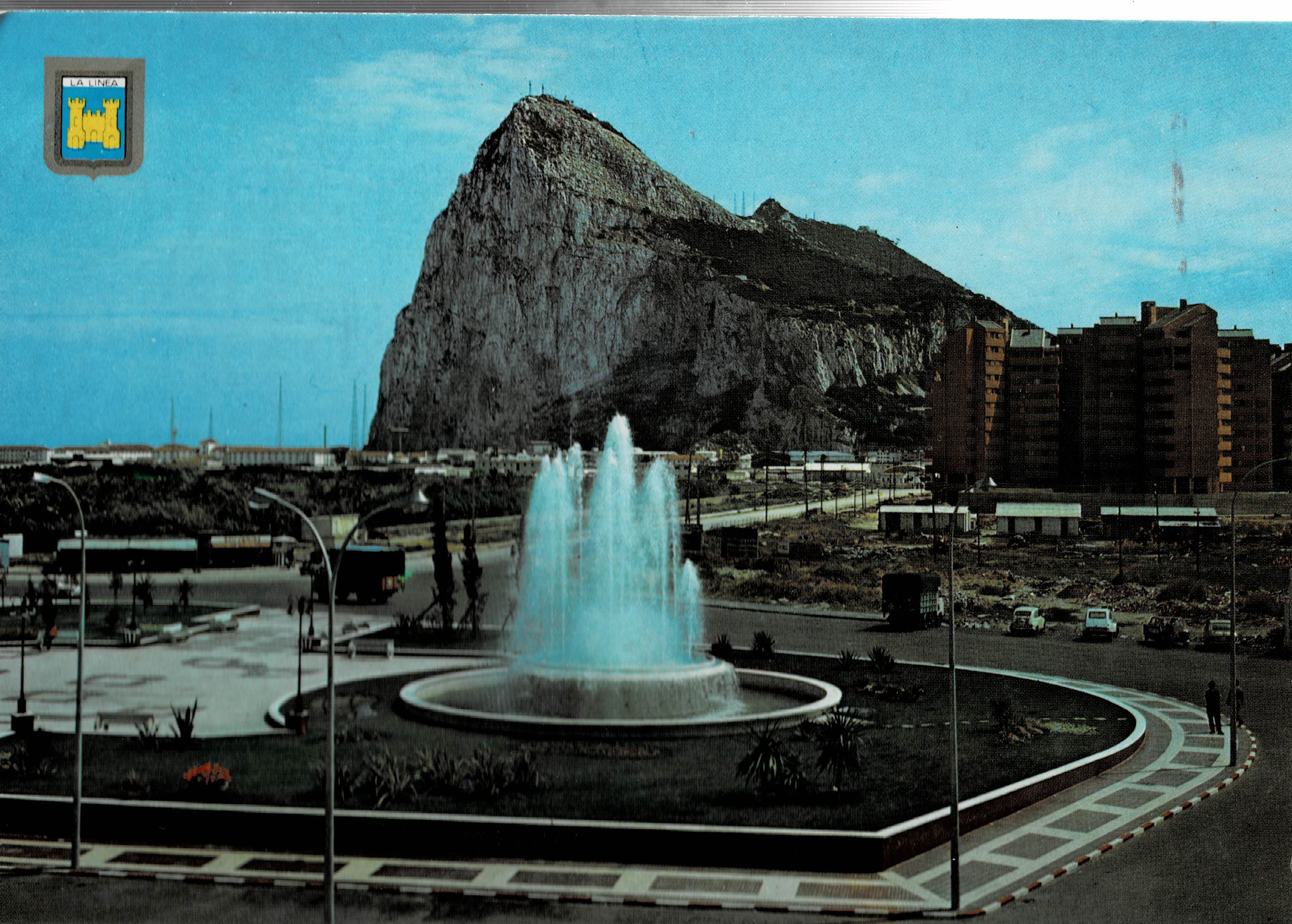 POSTAL MODERNA DE GIBRALTAR. EL PEÑON VISTO DESDE LA LINEA