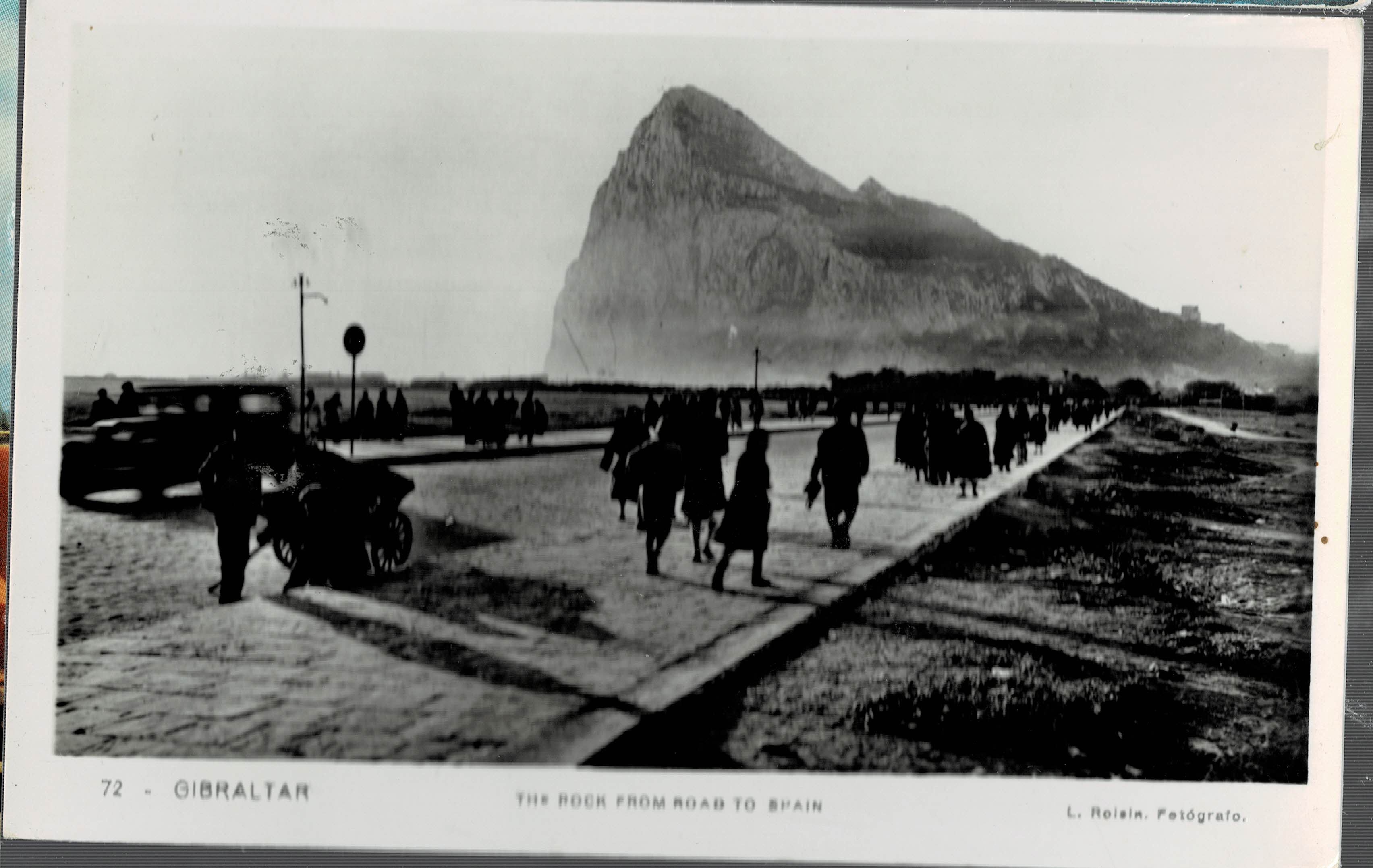 POSTAL MODERNA DE GIBRALTAR. THE ROCK FROM ROAD TO SPAIN